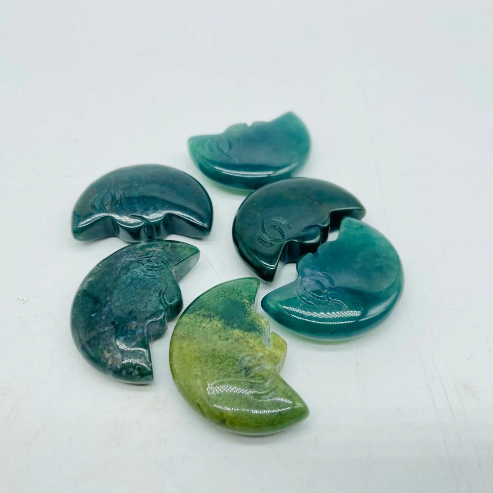 7Types Moon Face Stone Crazy Agate & Labradorite Carving Wholesale - Image 8