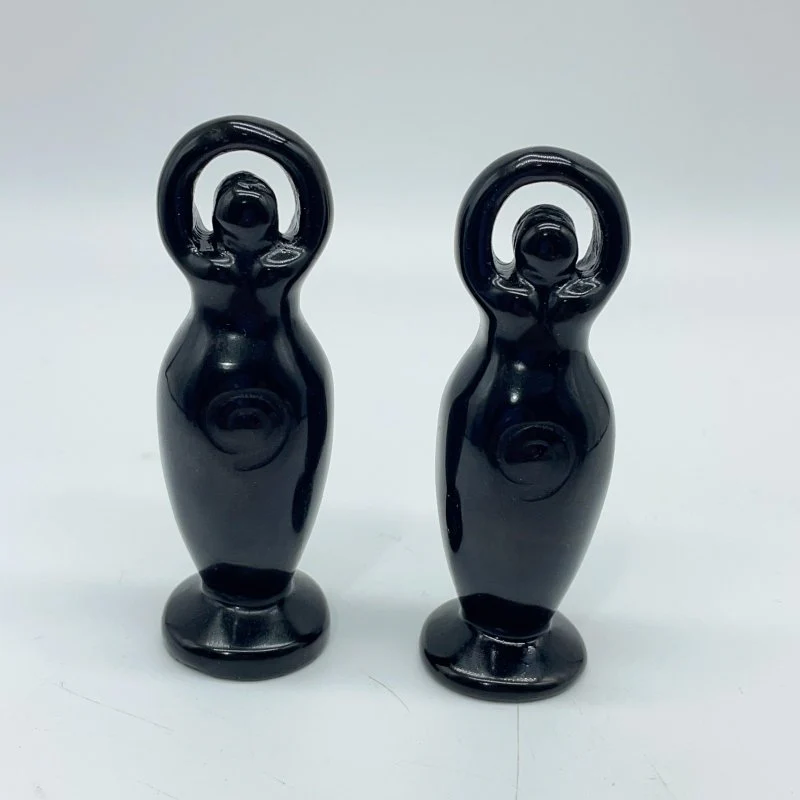 5 Types Spiral Goddess Carving Wholesale Obsidian Fluorite - Image 5