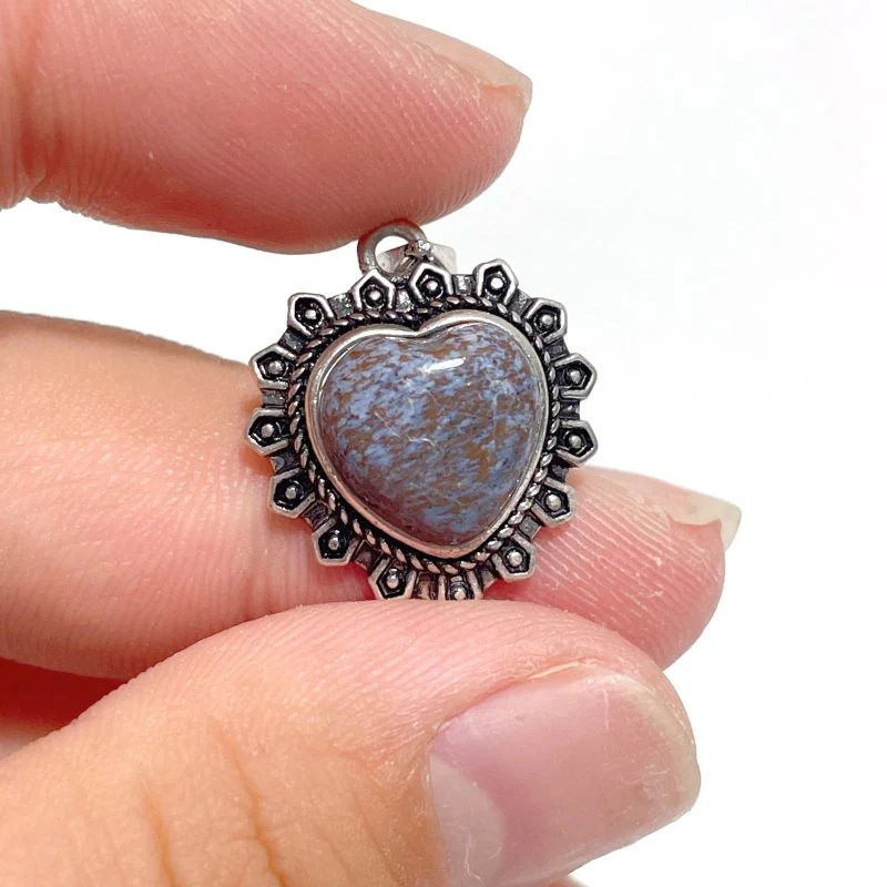 32 Pieces Pietersite Heart Pendant - Image 4