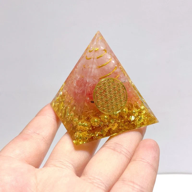 5CM Rose Quartz Smelting Quartz Orgone Pyramid Wholesale - Image 2