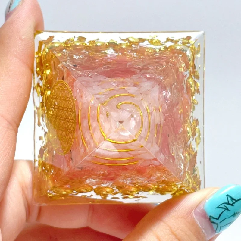 5CM Rose Quartz Smelting Quartz Orgone Pyramid Wholesale - Image 5