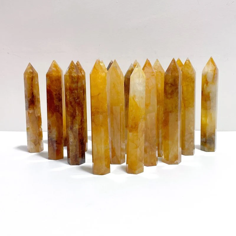 15CM Golden Hematoid Quartz Tower Point Wholesale