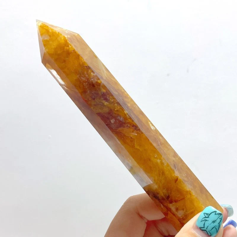 15CM Golden Hematoid Quartz Tower Point Wholesale - Image 2