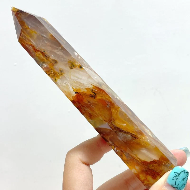 15CM Golden Hematoid Quartz Tower Point Wholesale - Image 3