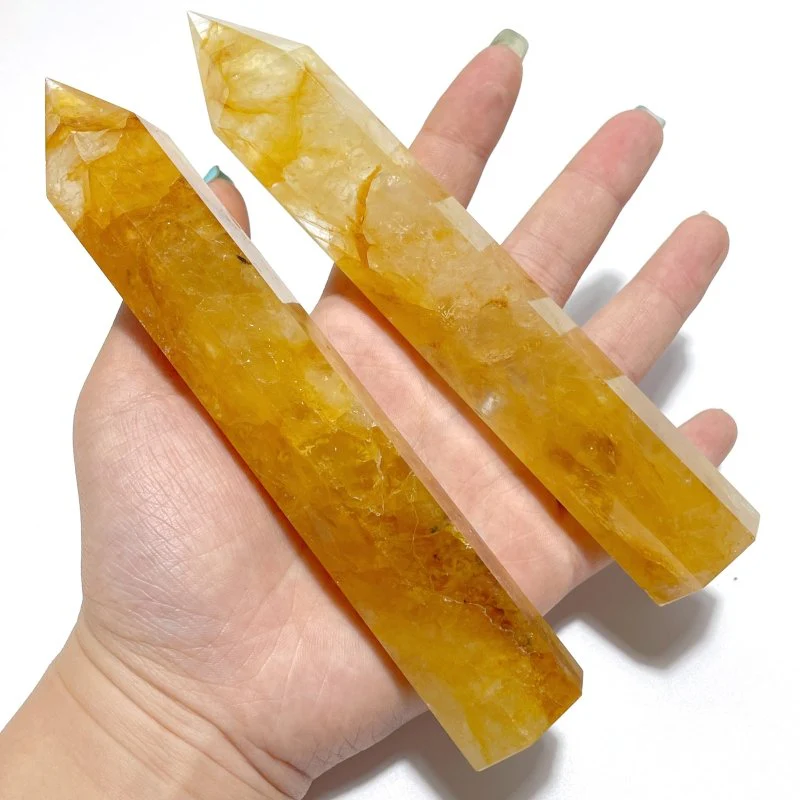 15CM Golden Hematoid Quartz Tower Point Wholesale - Image 5