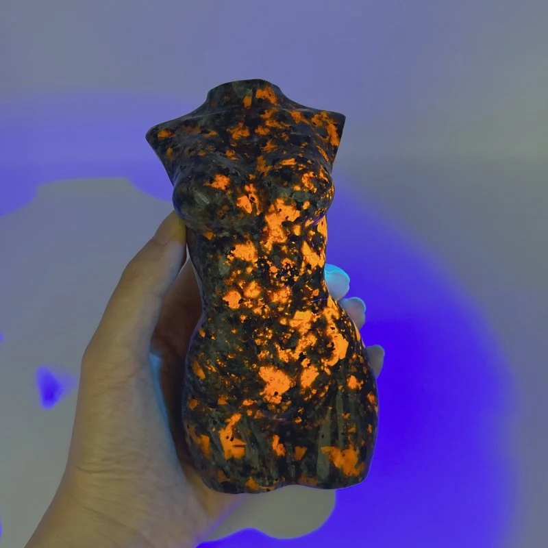 6.1in Large Yooperlite Goddess Carving Wholesale (UV Reactive) - Image 5