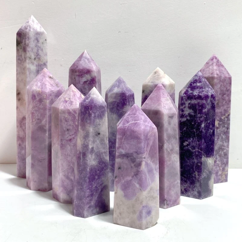 11 Pieces Large Lepidolite Tower