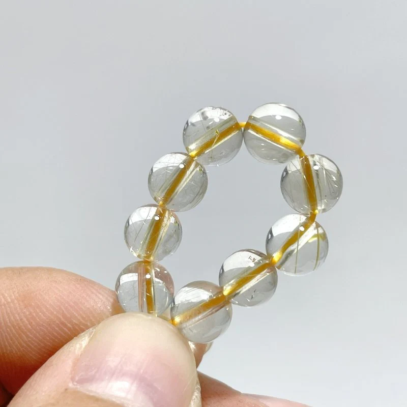 6 Pieces 6mm Rutile Quartz Beads 3-Loop Bracelet/Necklace For DIY - Image 5