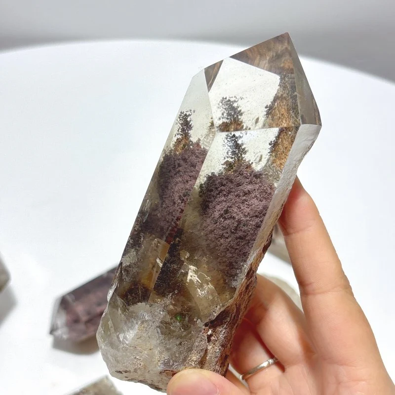 6 Pieces Beautiful Garden Quartz Points Raw Bottom - Image 4