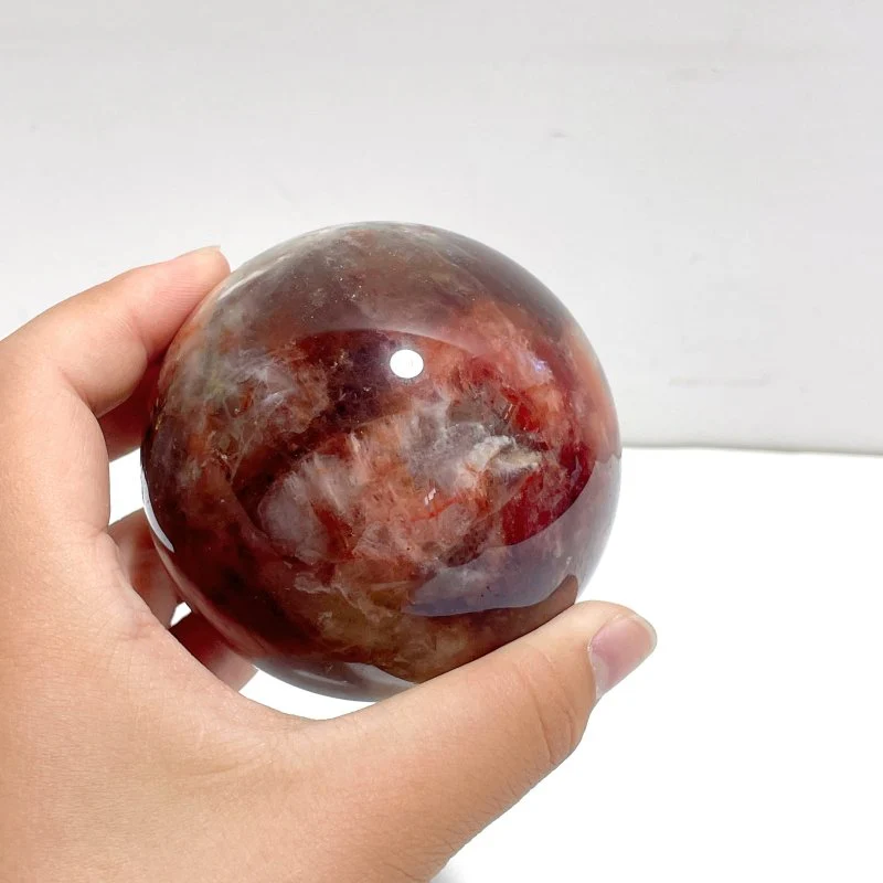 6 Pieces Blue Moonstone Mixed Fire Quartz Spheres - Image 3