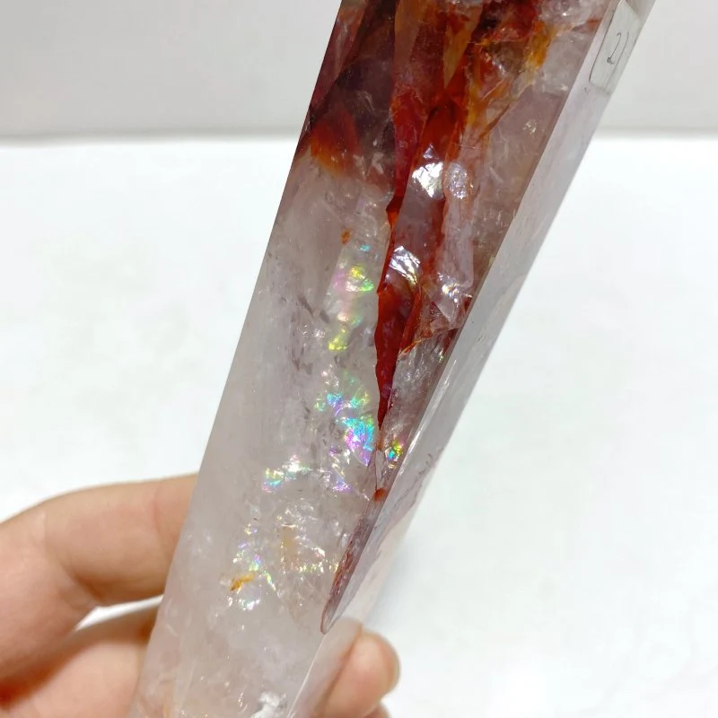 6 Pieces Fire Quartz Point Magic Scepter Wand With Stand - Image 6