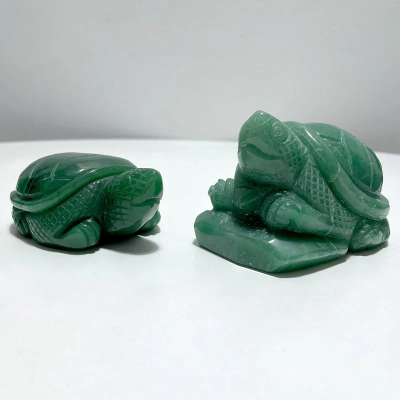 6 Pieces Green Aventurine Sea Animals Carving - Image 2