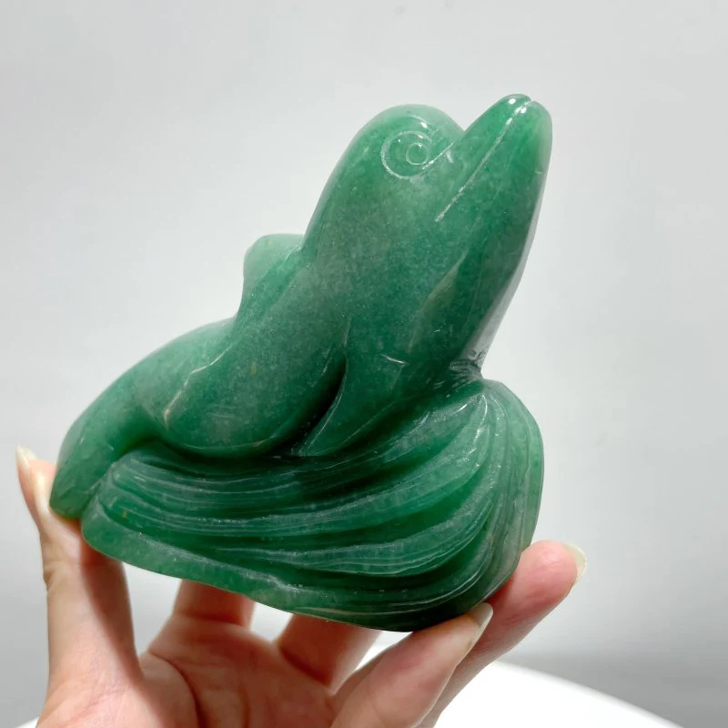 6 Pieces Green Aventurine Sea Animals Carving - Image 5