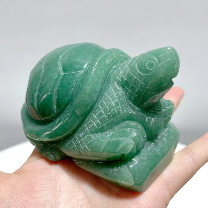 6 Pieces Green Aventurine Sea Animals Carving - Image 6