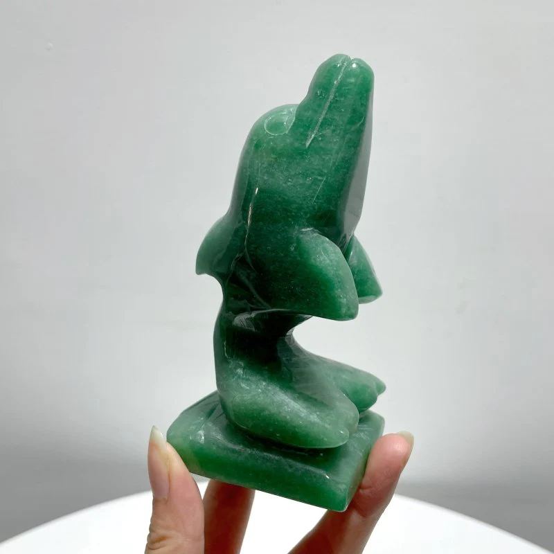 6 Pieces Green Aventurine Sea Animals Carving - Image 7