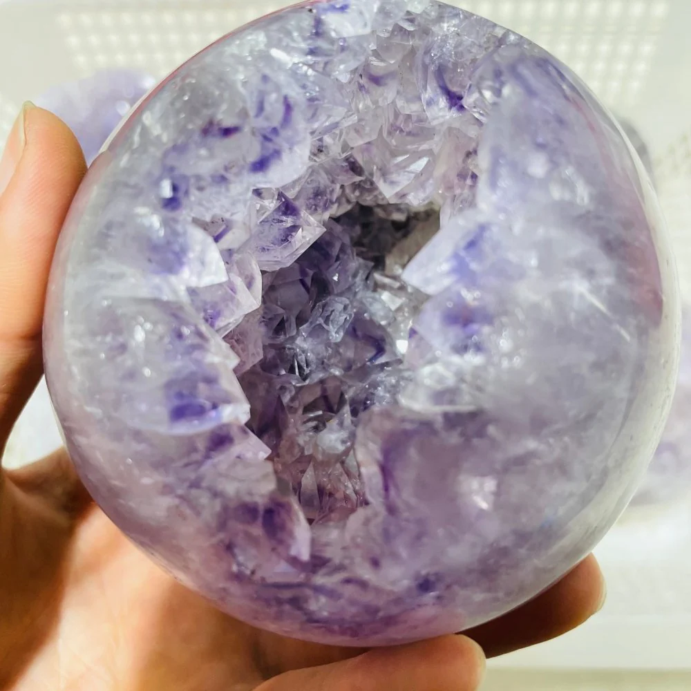 6 Pieces High Quality Amethyst Geode Spheres - Image 5
