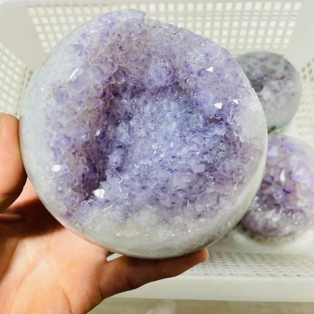 6 Pieces High Quality Amethyst Geode Spheres - Image 8