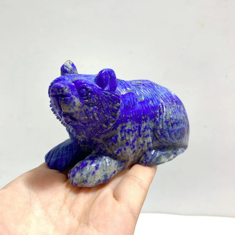6 Pieces Lapis Lazuli Bears Carving