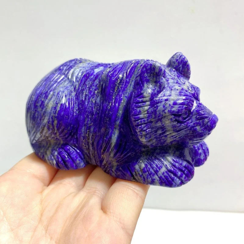 6 Pieces Lapis Lazuli Bears Carving - Image 2