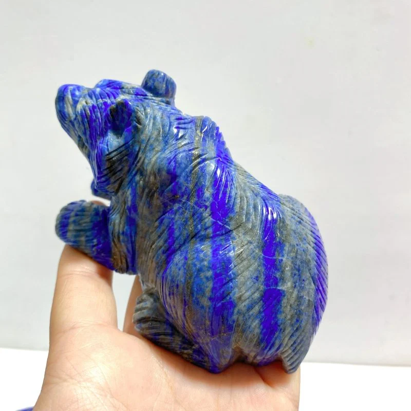 6 Pieces Lapis Lazuli Bears Carving - Image 3