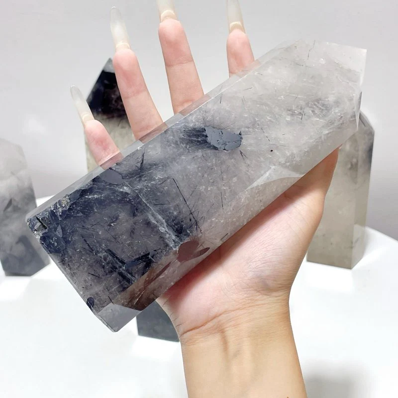 6 Pieces Large Black Tourmaline Tower - Image 7