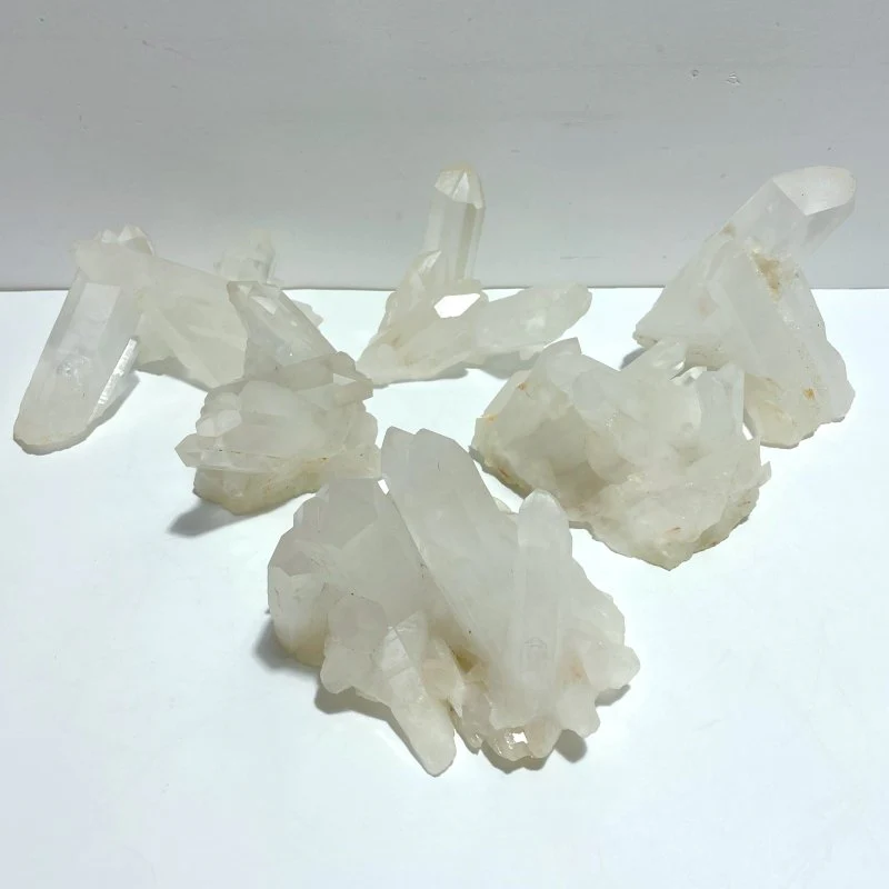6 Pieces Large Clear Quartz Cluster - Image 2