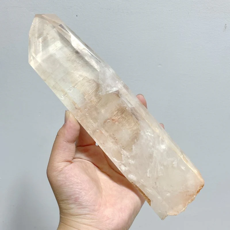 6 Pieces Large Clear Quartz Point Raw Bottom - Image 5