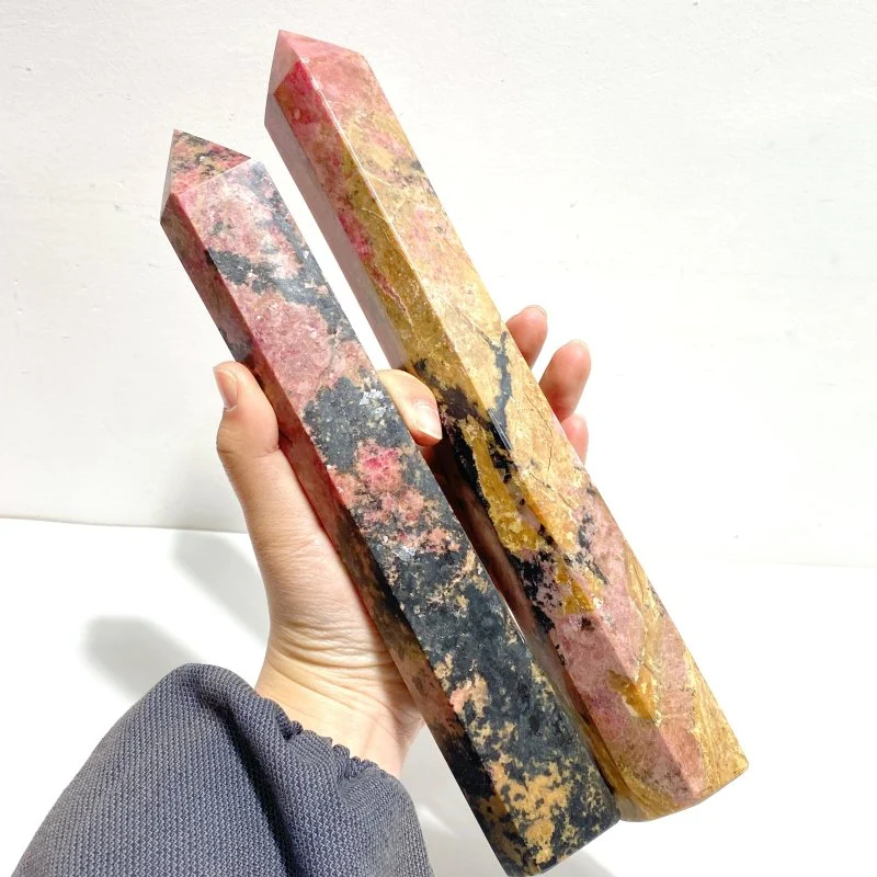 6 Pieces Large Rhodonite Points - Image 3