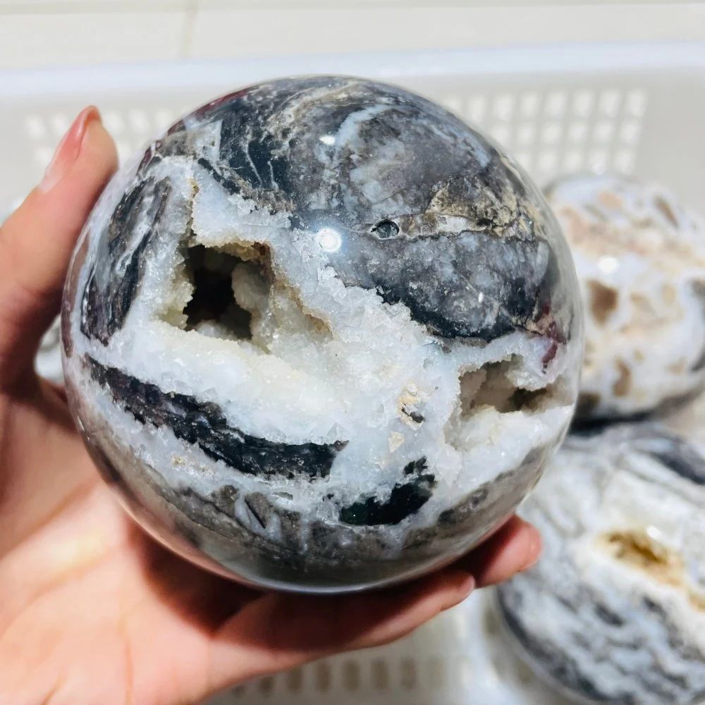 6 Pieces Large Sphalerite Geode Sphere Ball - Image 4