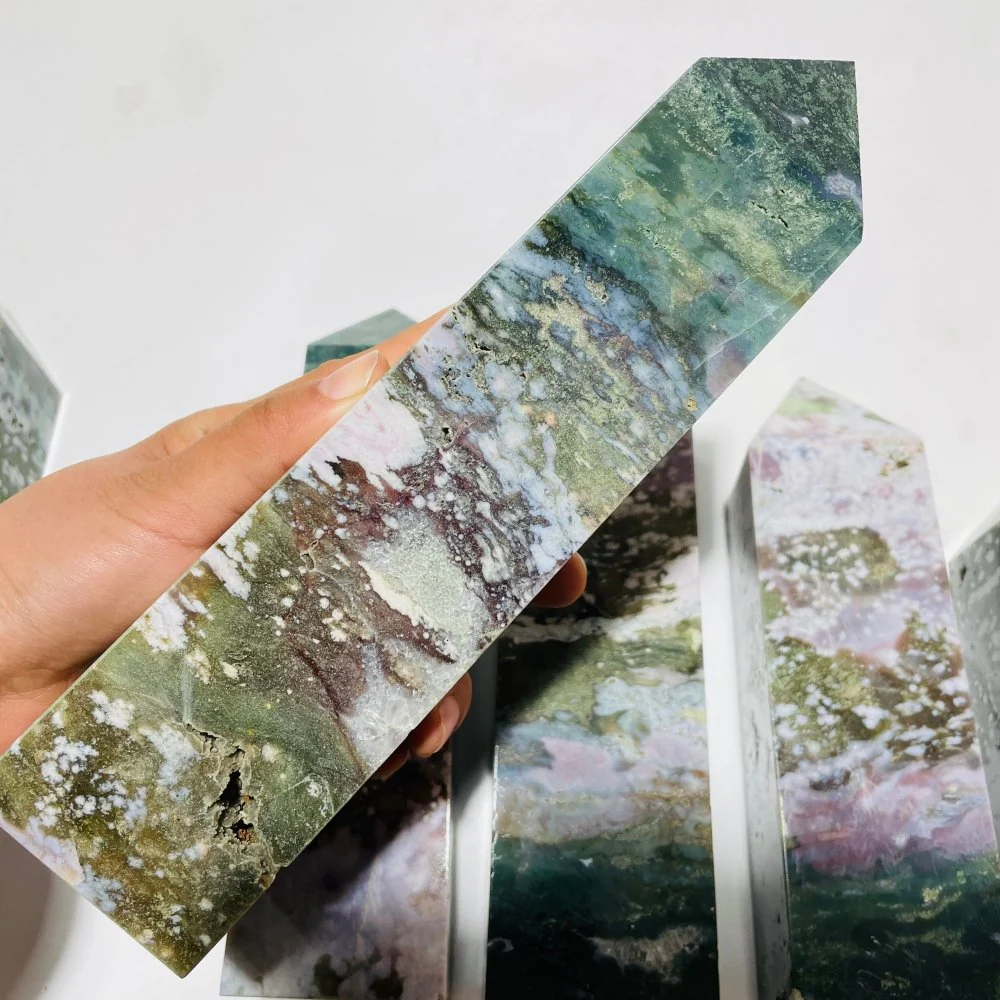 6 Pieces Large Ocean Jasper Tower Points - Image 5