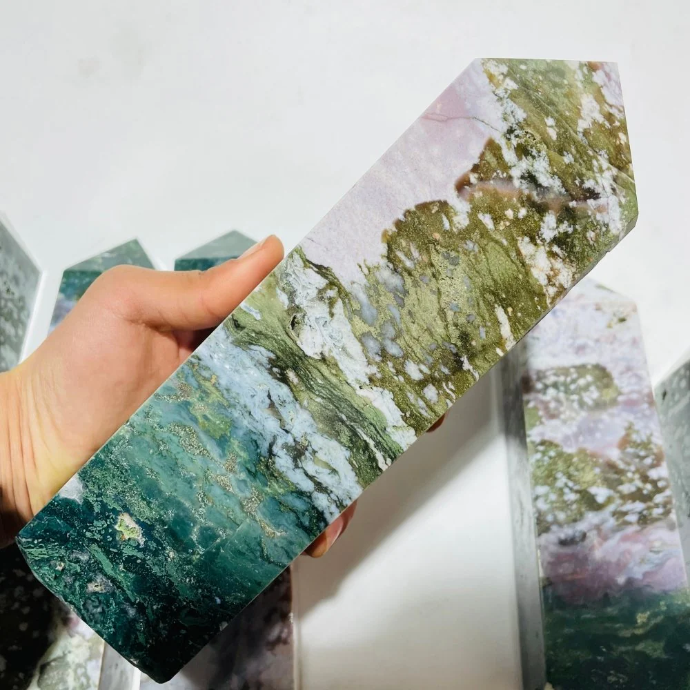 6 Pieces Large Ocean Jasper Tower Points - Image 6