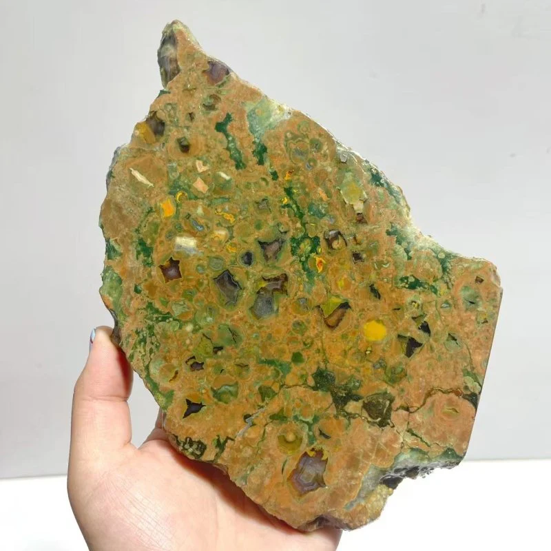 6 Pieces Peacock Eye Rain Forest Jasper Slab - Image 5