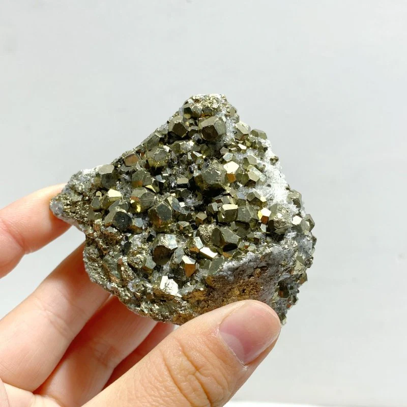 7 Pieces Pyrite Mixed Clear Quartz Cluster Specimen For Collection - Image 2