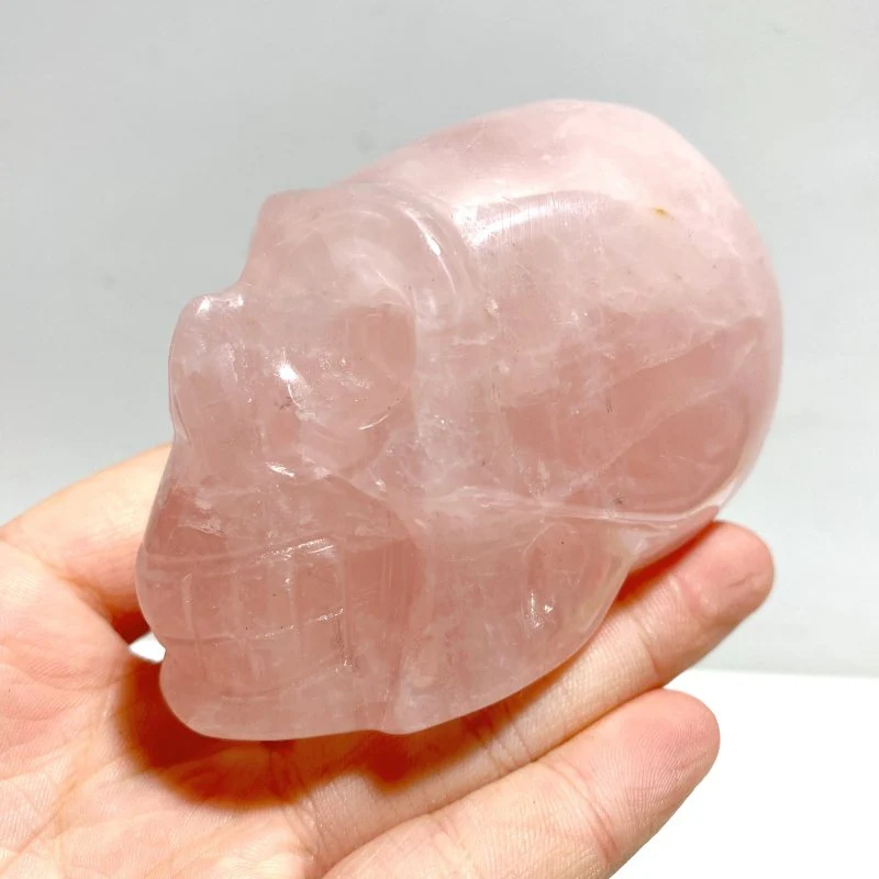 6 Pieces Rose Quartz Skull Carving - Image 3