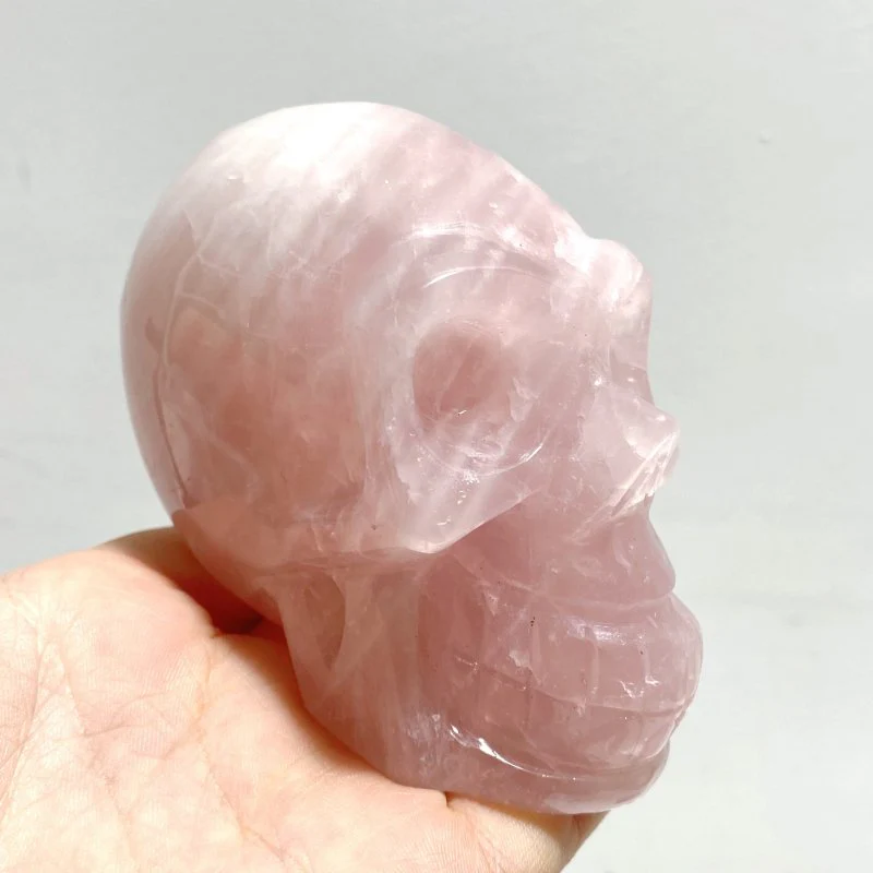 6 Pieces Rose Quartz Skull Carving - Image 3