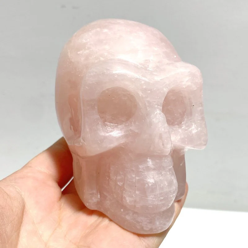 6 Pieces Rose Quartz Skull Carving - Image 5