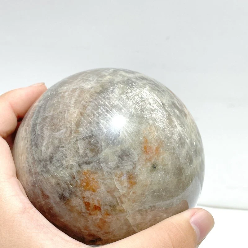 6 Pieces Big Sunstone Mixed Moonstone Spheres - Image 5