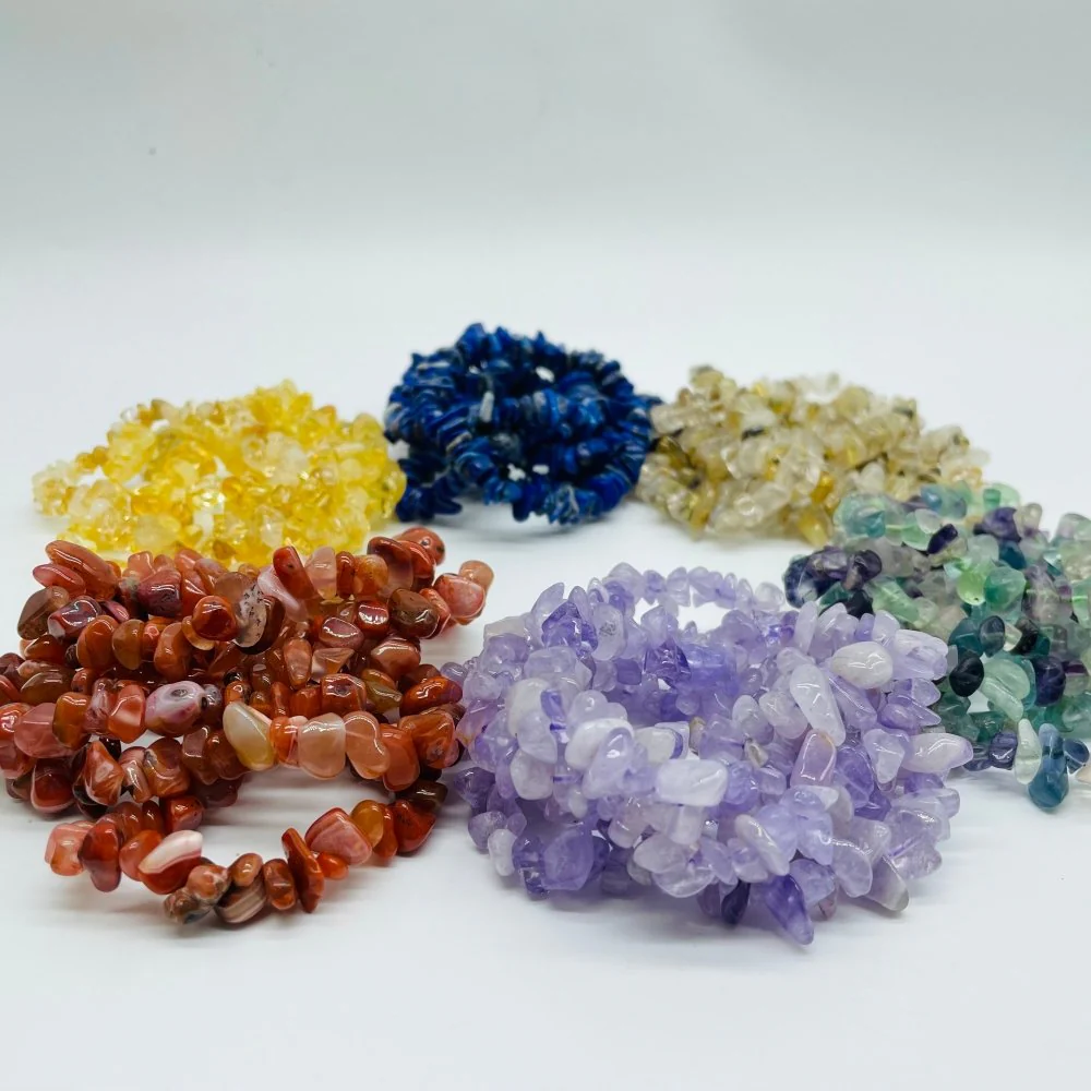 6 Types Chip Bracelet Lapis Lazuli & Fluorite Wholesale - Image 2