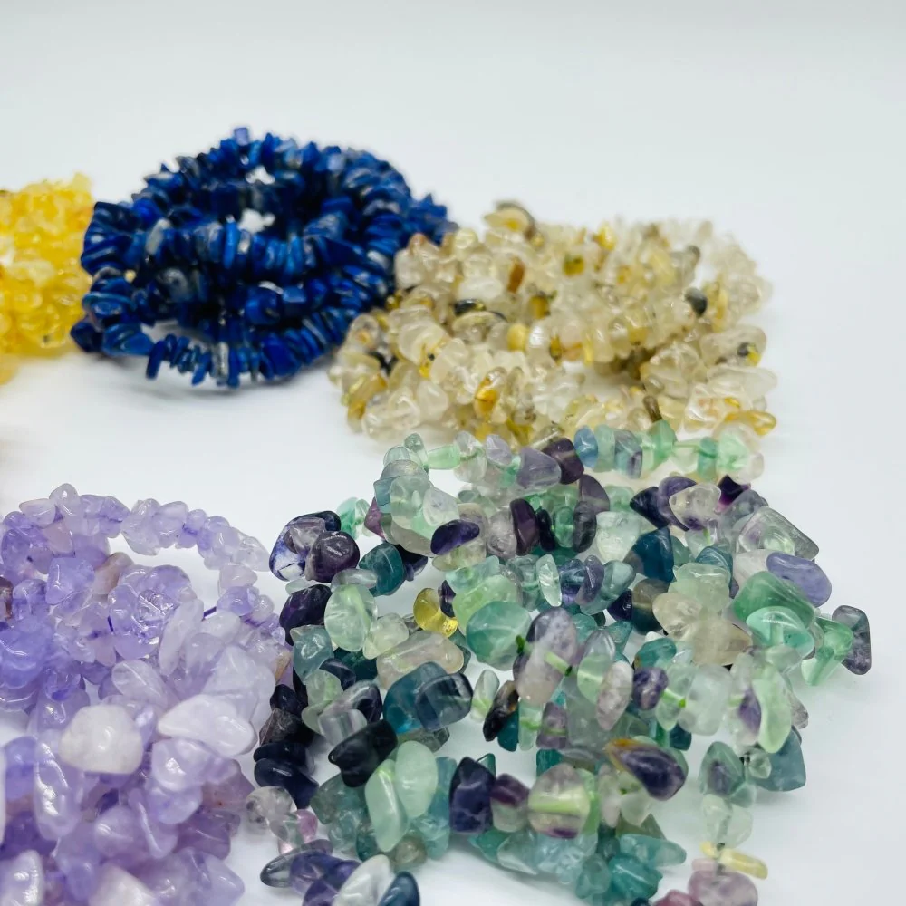 6 Types Chip Bracelet Lapis Lazuli & Fluorite Wholesale - Image 3