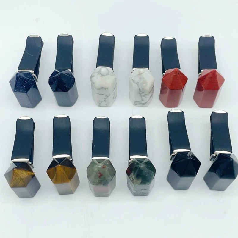 6 Types Crystal Point Car Air Vent Clips Crystal Wholesale Car Accessories Howlite Tiger Eye - Image 2