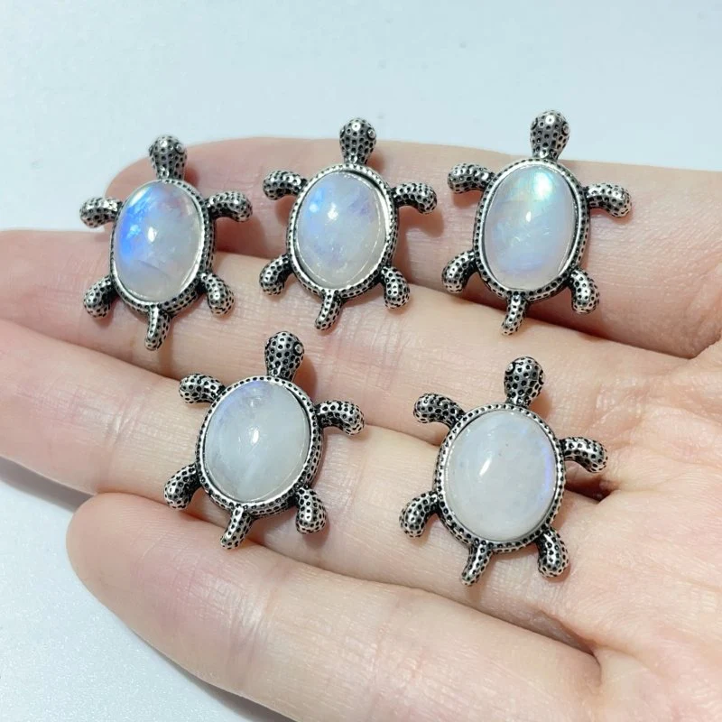 6 Types Cute Turtle Pendant Wholesale Moonstone Amethyst - Image 2