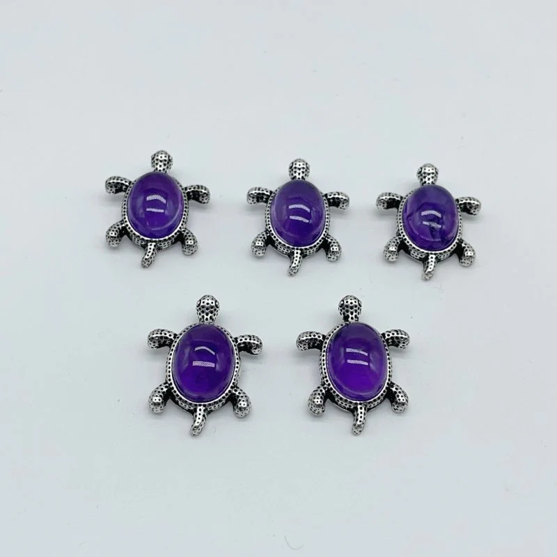 6 Types Cute Turtle Pendant Wholesale Moonstone Amethyst - Image 3