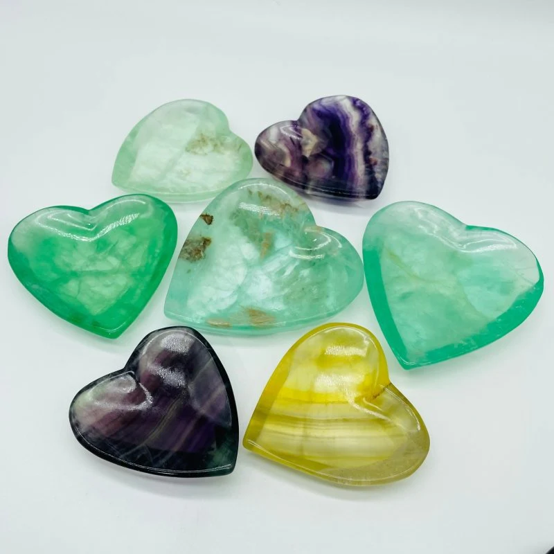 6 Types Different Shape Fluorite Colorful Shallow Bowl Heart Wholesale Moon Flower - Image 2