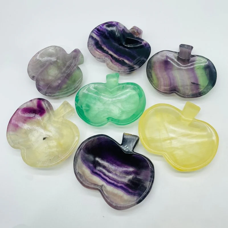 6 Types Different Shape Fluorite Colorful Shallow Bowl Heart Wholesale Moon Flower - Image 6