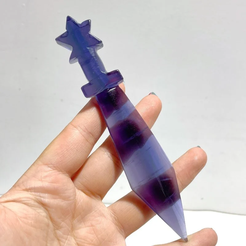 6 Types Halloween Knife Dagger Wholesale Fluorite Obsidian Chevron Amethyst - Image 5