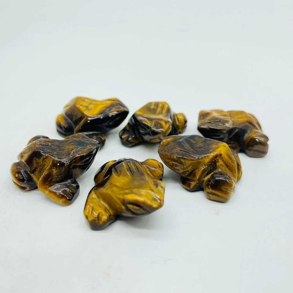6 Types Mini Frog Carving Que Sera Rose Quartz Animals Wholesale - Image 3