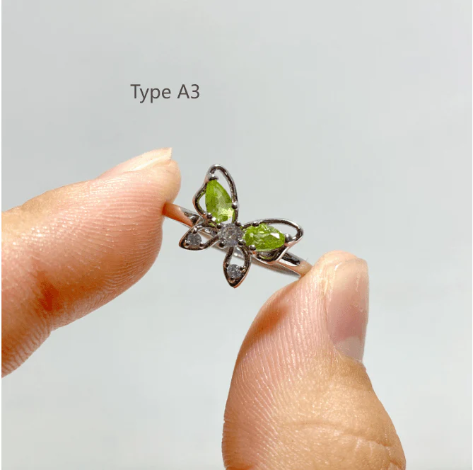 6 Types Peridot Cut Faceted Ring Wholesale - Image 3