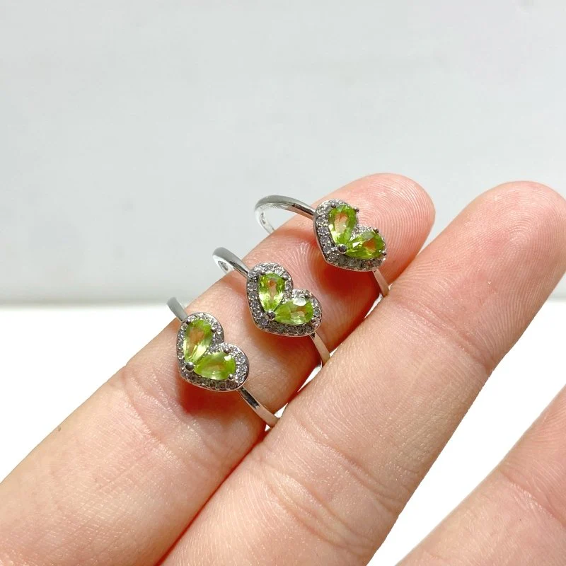 6 Types Peridot Cut Faceted Ring Wholesale - Image 7