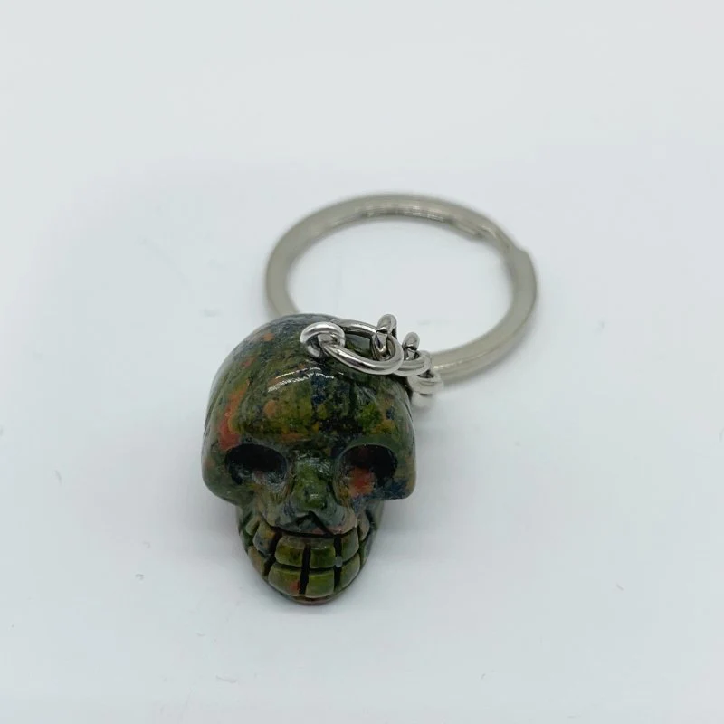 6 Types Skull Keychain Wholesle Dragon Blood Stone Rose Quartz - Image 7