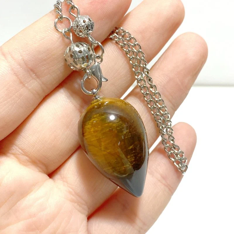 6 Types Teardrop Pendulum Healing Pendants Wholesale Tiger Eye Clear Quartz - Image 6